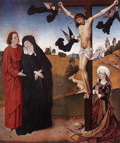 Christ on the Cross with Mary, John and Mary Magdalene, Master of the Life of the Virgin